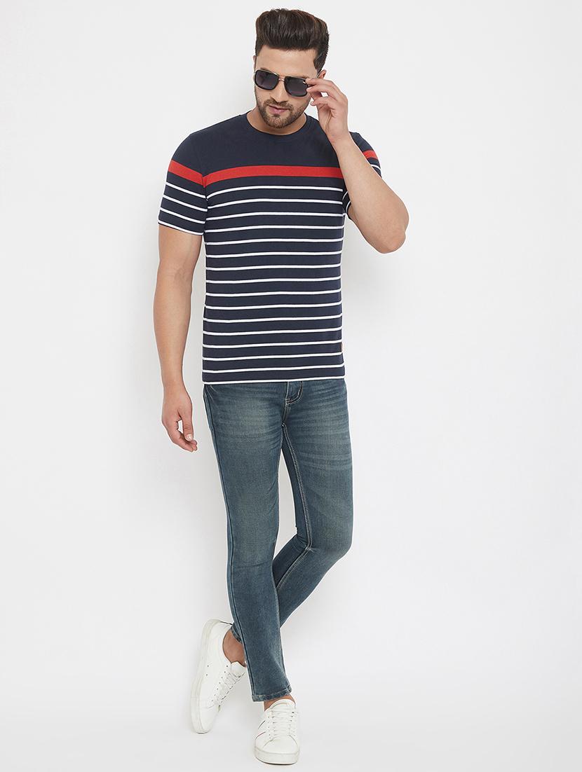 navy blue striped t-shirt - 17577875 - Zoom Image - 4