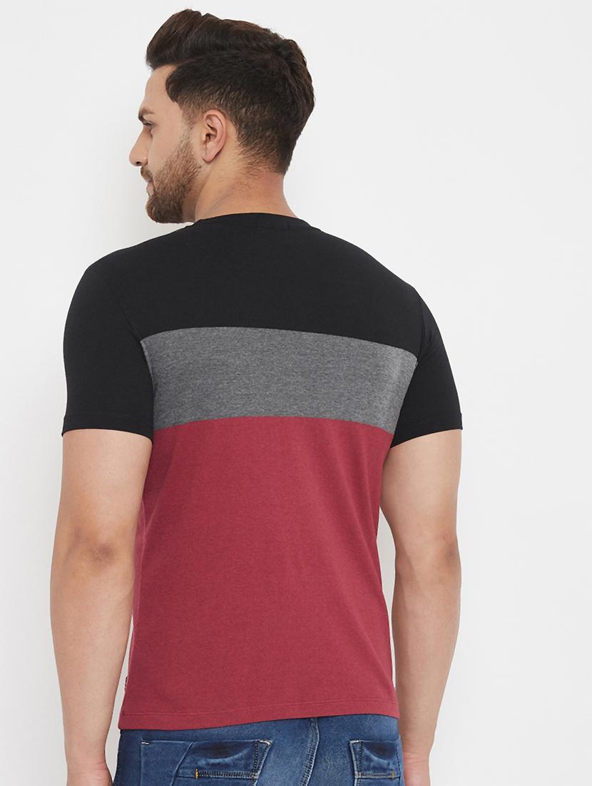 maroon printed cut & sew t-shirt - 17577884 - Zoom Image - 3