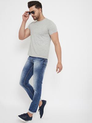 blue heavy washed denim jeans - 17578514 - Standard Image - 4