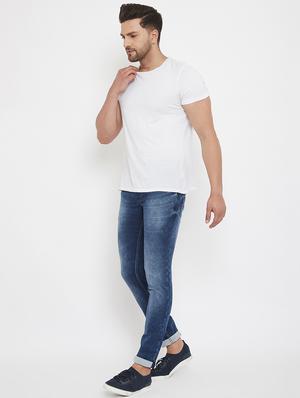 blue light washed denim jeans - 17578522 - Standard Image - 4