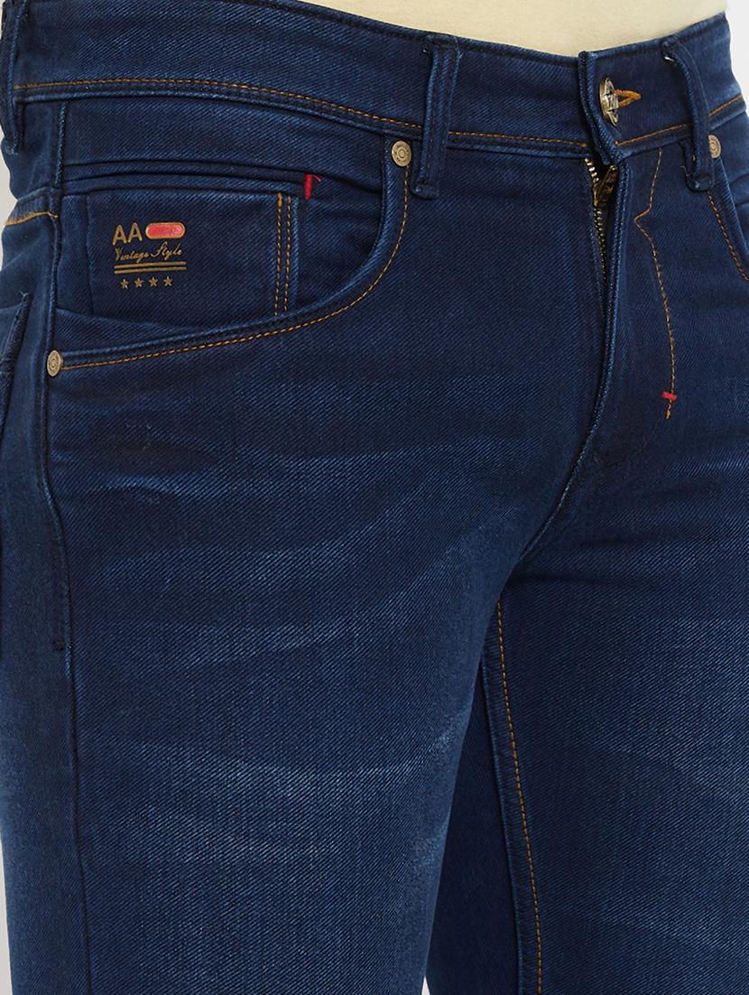 navy blue light washed denim jeans - 17578523 - Zoom Image - 5