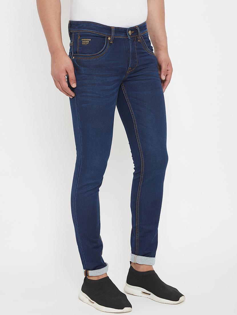 navy blue light washed denim jeans - 17578526 - Zoom Image - 2