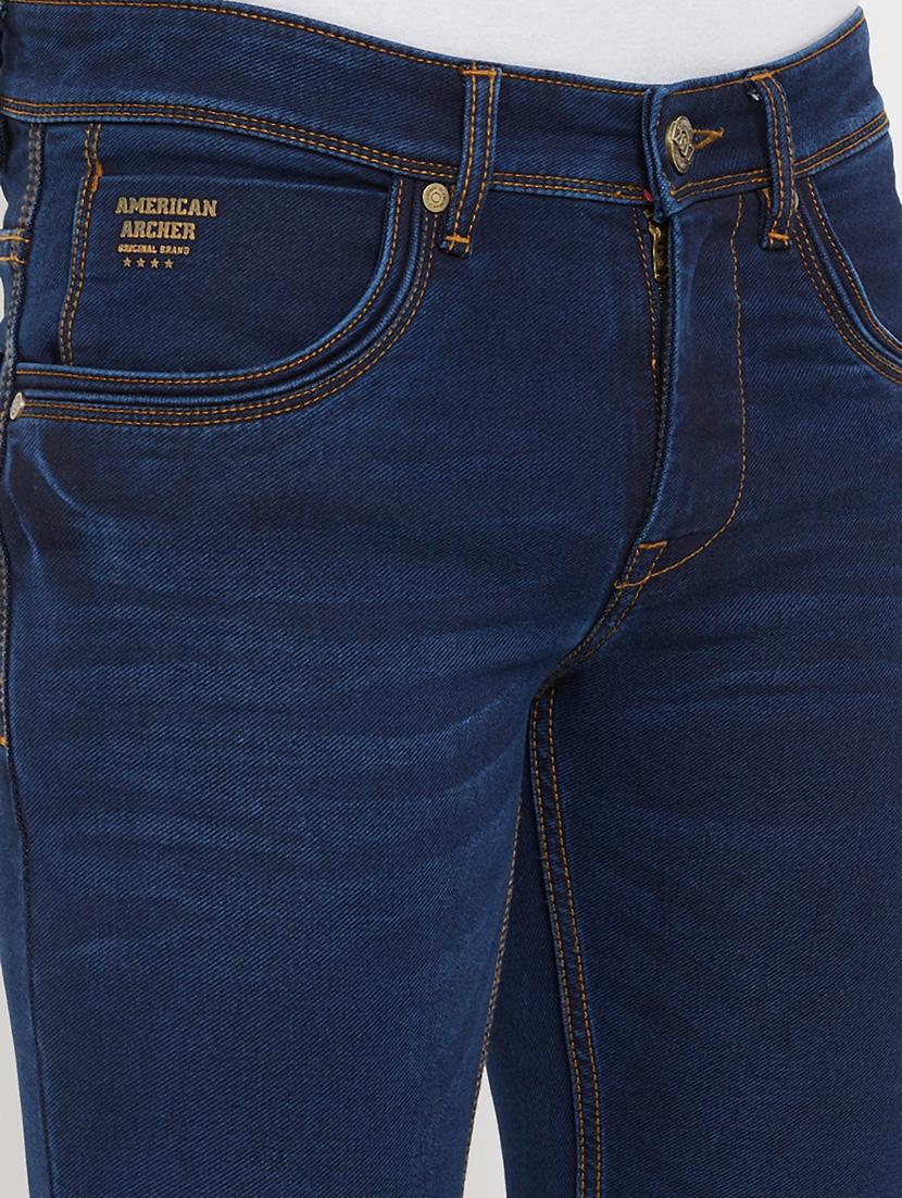 navy blue light washed denim jeans - 17578526 - Zoom Image - 5