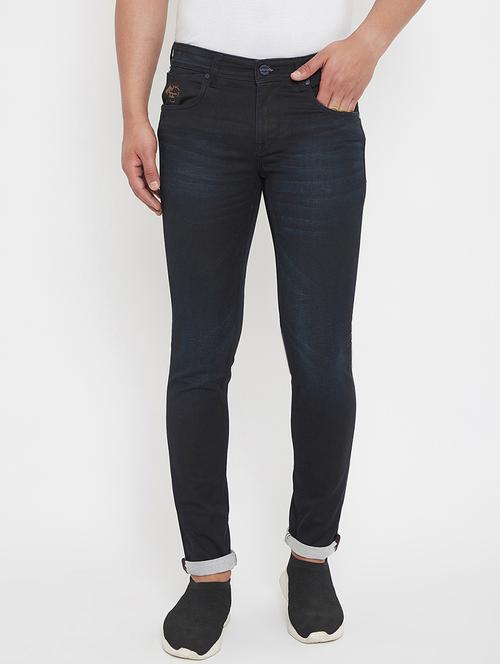 dark blue light washed denim jeans - 17578527 - Standard Image - 1