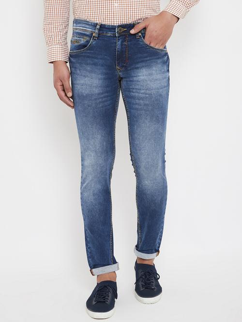 blue light washed denim jeans - 17578535 - Standard Image - 1