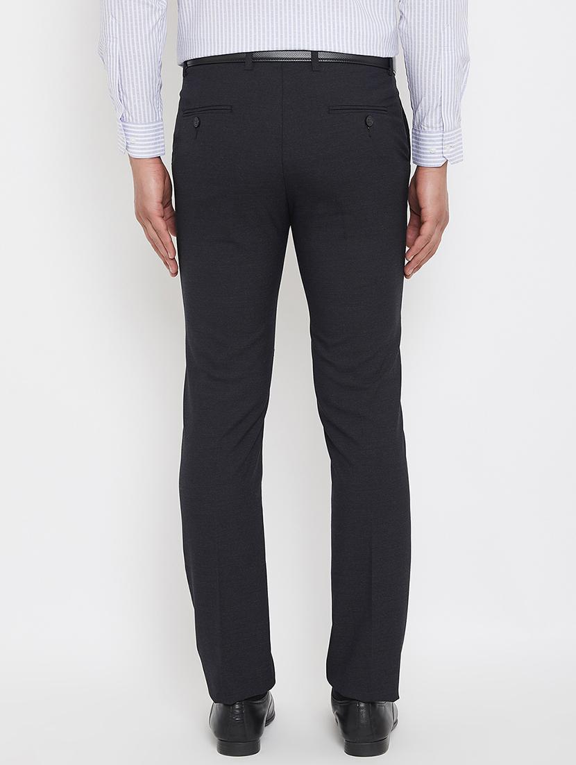 black solid flat front formal trouser - 17578558 - Zoom Image - 3