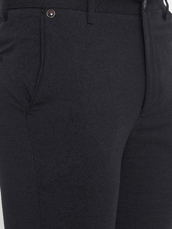 black solid flat front formal trouser - 17578558 - Zoom Image - 5