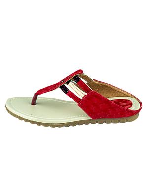 red pvc slip on sandals - 17578736 - Standard Image - 3