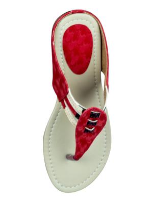 red pvc slip on sandals - 17578736 - Standard Image - 5