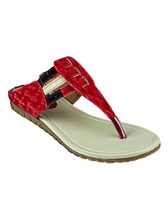 red pvc slip on sandals - 17578736 - Zoom Image - 1