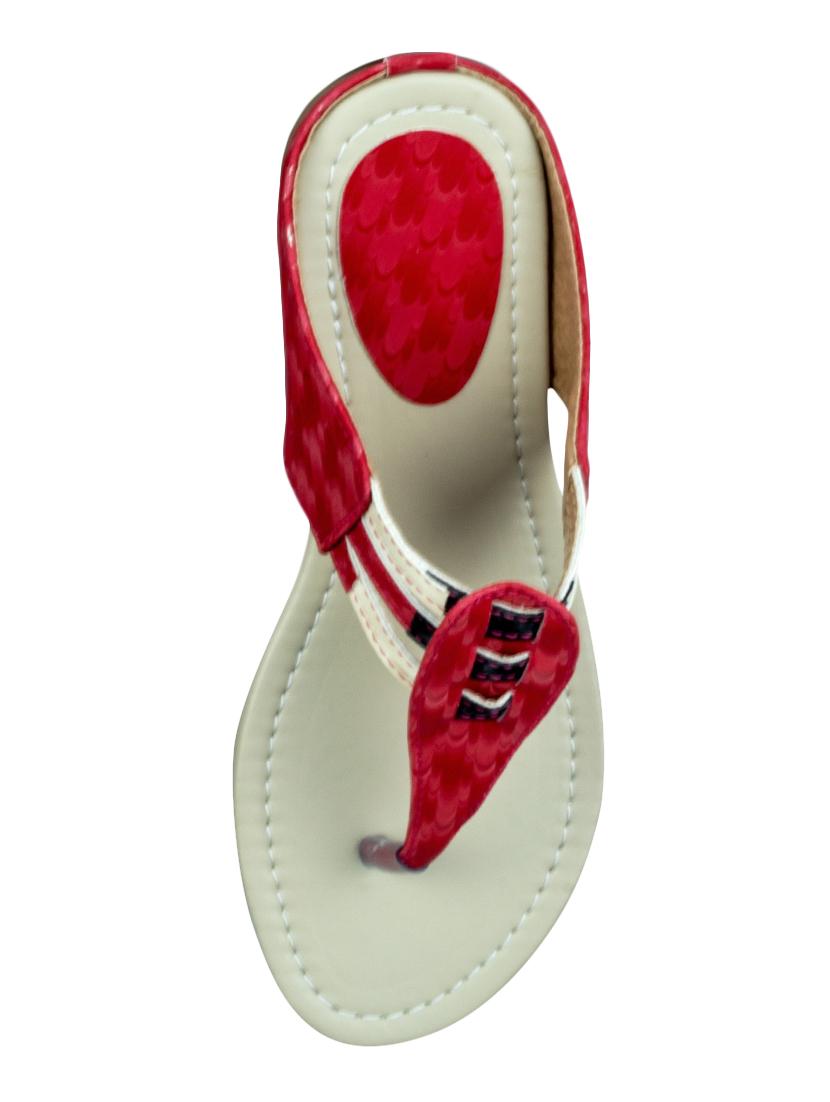 red pvc slip on sandals - 17578736 - Zoom Image - 5