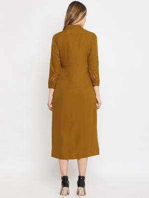 side slit shirt dress - 17578746 - Standard Image - 3