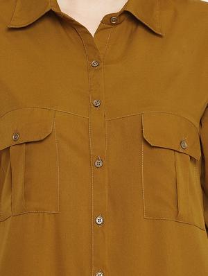side slit shirt dress - 17578746 - Standard Image - 4