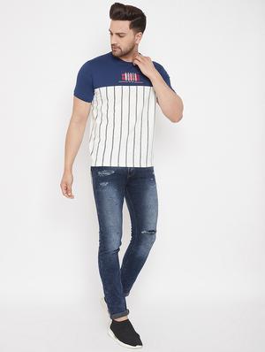 blue front print t-shirt - 17578819 - Standard Image - 4