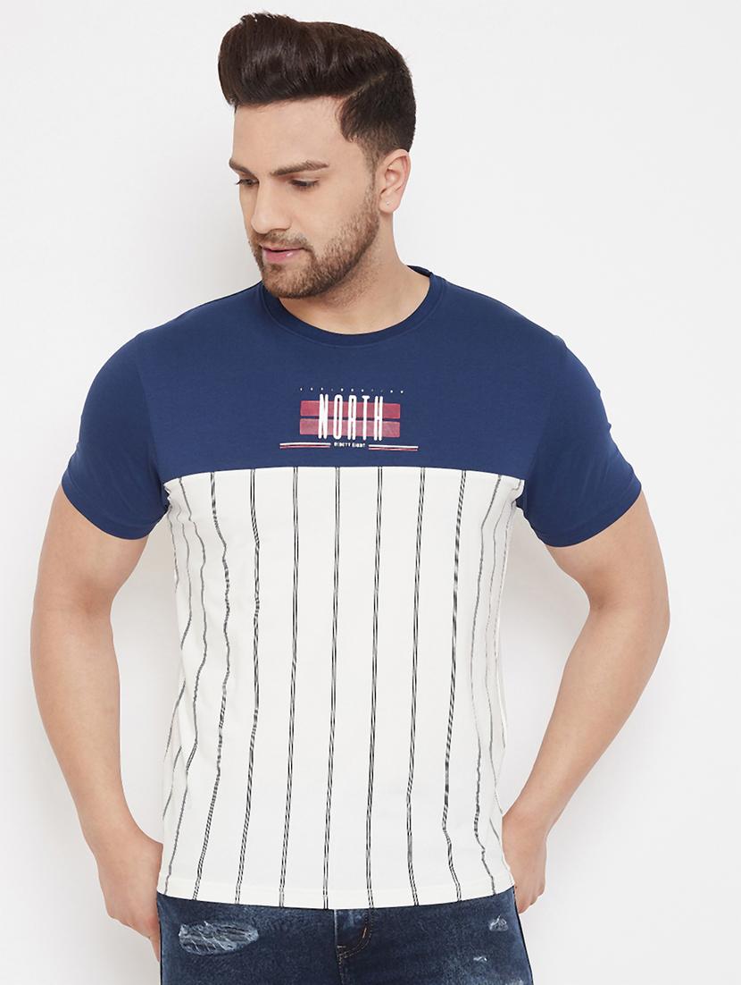 blue front print t-shirt - 17578819 - Zoom Image - 1