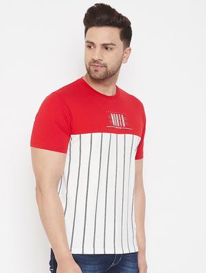 red front print t-shirt - 17578820 - Standard Image - 2