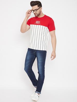 red front print t-shirt - 17578820 - Standard Image - 4