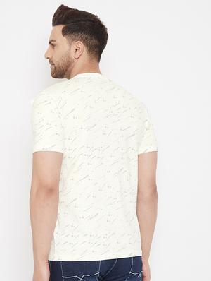 white chest print t-shirt - 17578863 - Standard Image - 3