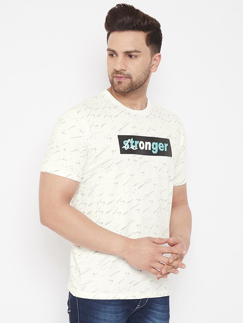 white chest print t-shirt - 17578863 - Zoom Image - 2
