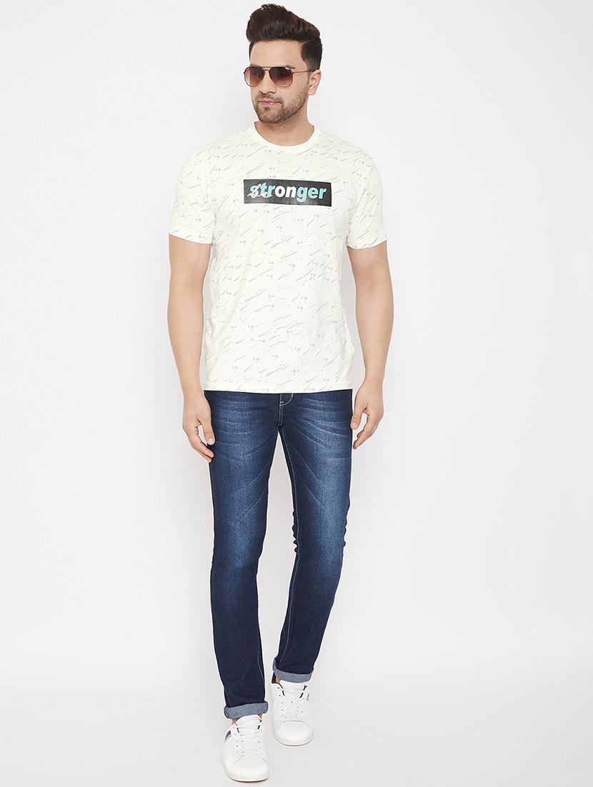 white chest print t-shirt - 17578863 - Zoom Image - 4