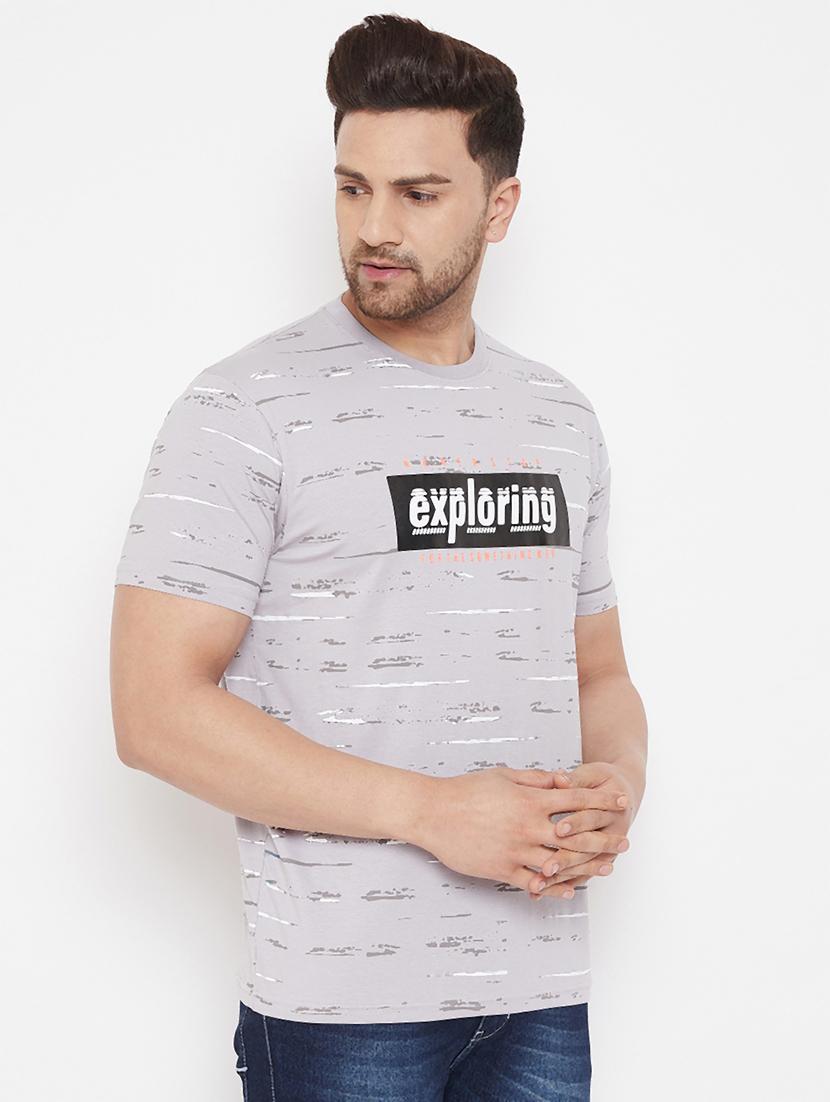 grey chest print t-shirt - 17578864 - Zoom Image - 2