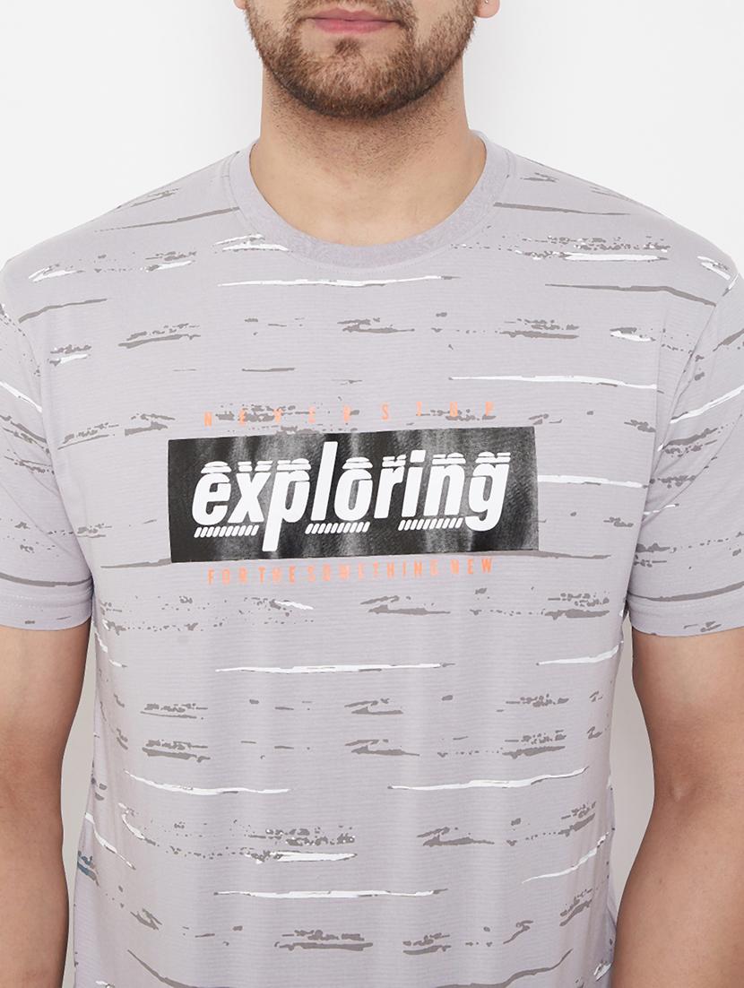 grey chest print t-shirt - 17578864 - Zoom Image - 5