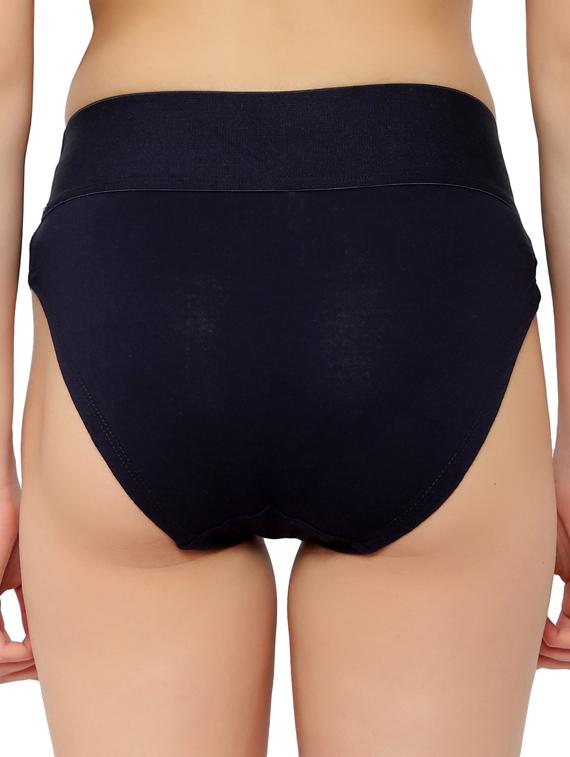 navy solid cotton bikini panty - 17579309 - Zoom Image - 2
