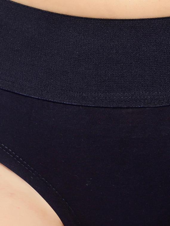 navy solid cotton bikini panty - 17579309 - Zoom Image - 3