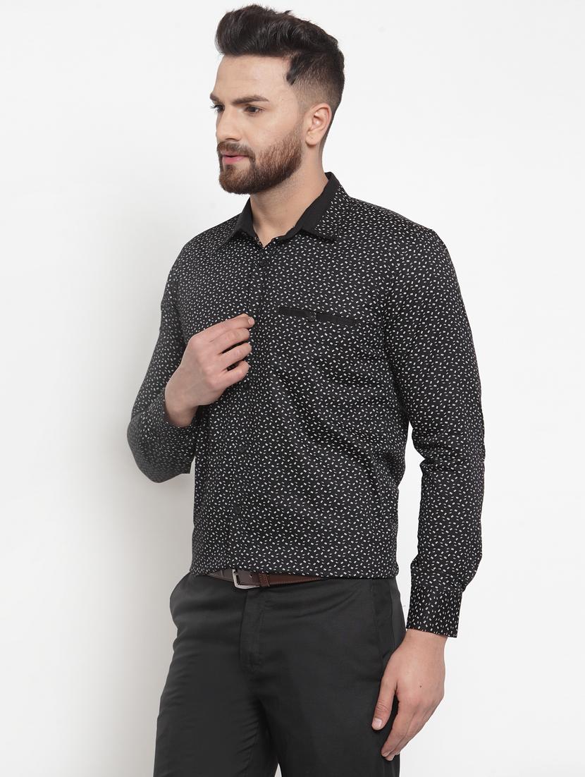 black printed casual shirt - 17579409 - Zoom Image - 2