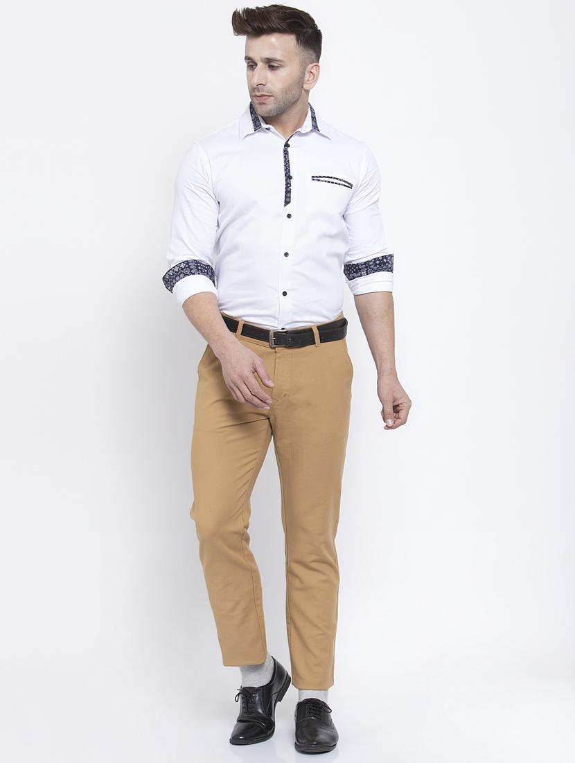 white solid casual shirt - 17579422 - Zoom Image - 4