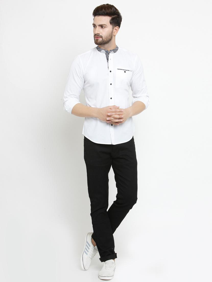 white solid casual shirt - 17579450 - Zoom Image - 4