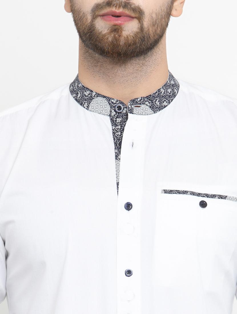 white solid casual shirt - 17579450 - Zoom Image - 5