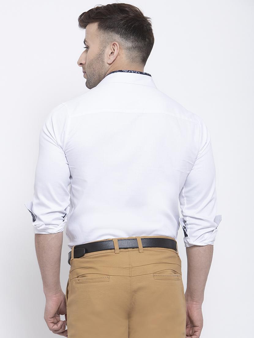 white solid casual shirt - 17579458 - Zoom Image - 3