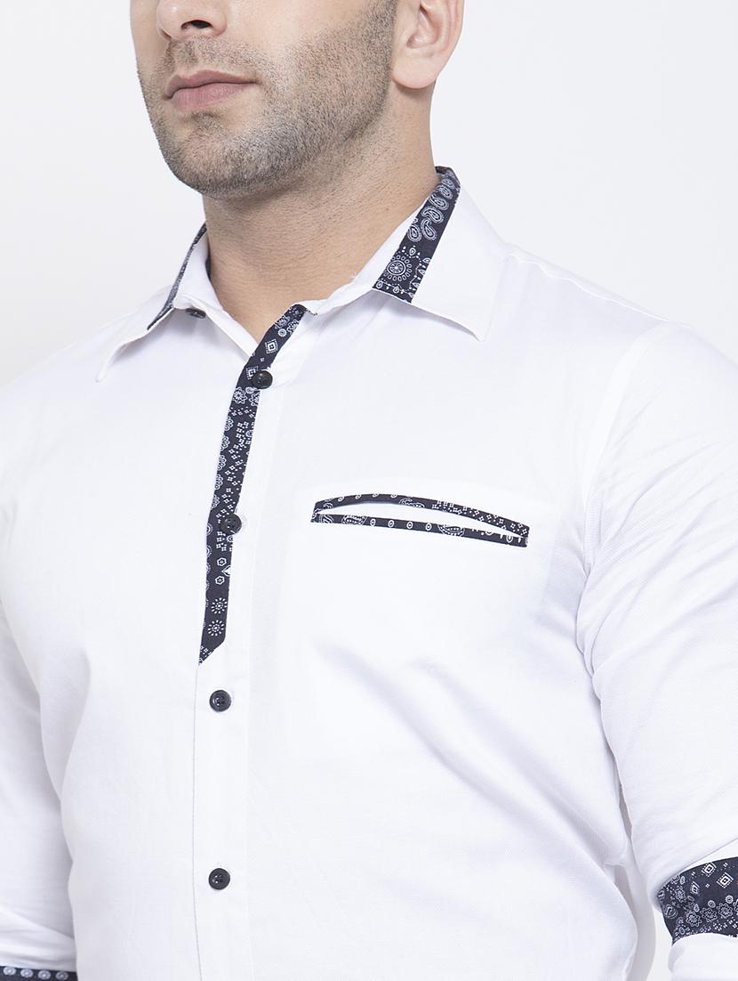 white solid casual shirt - 17579458 - Zoom Image - 5