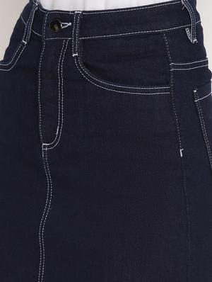 high rise denim skirt - 17579474 - Standard Image - 6