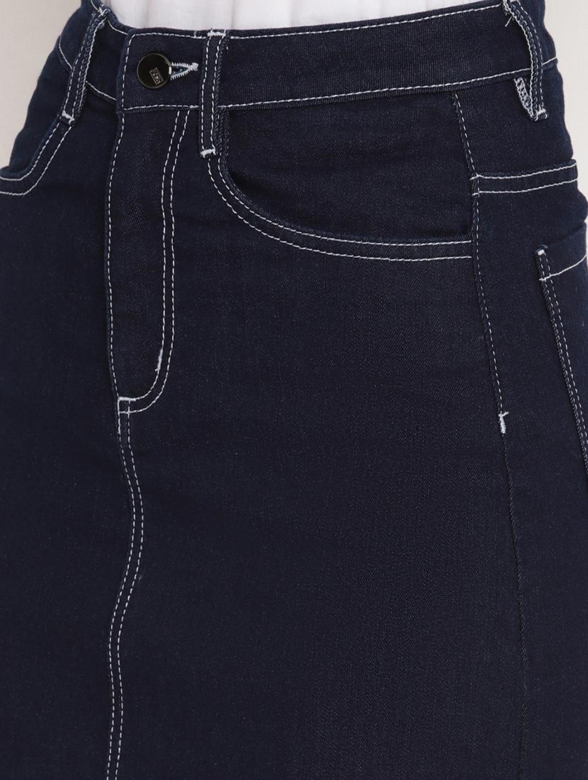 high rise denim skirt - 17579474 - Zoom Image - 6