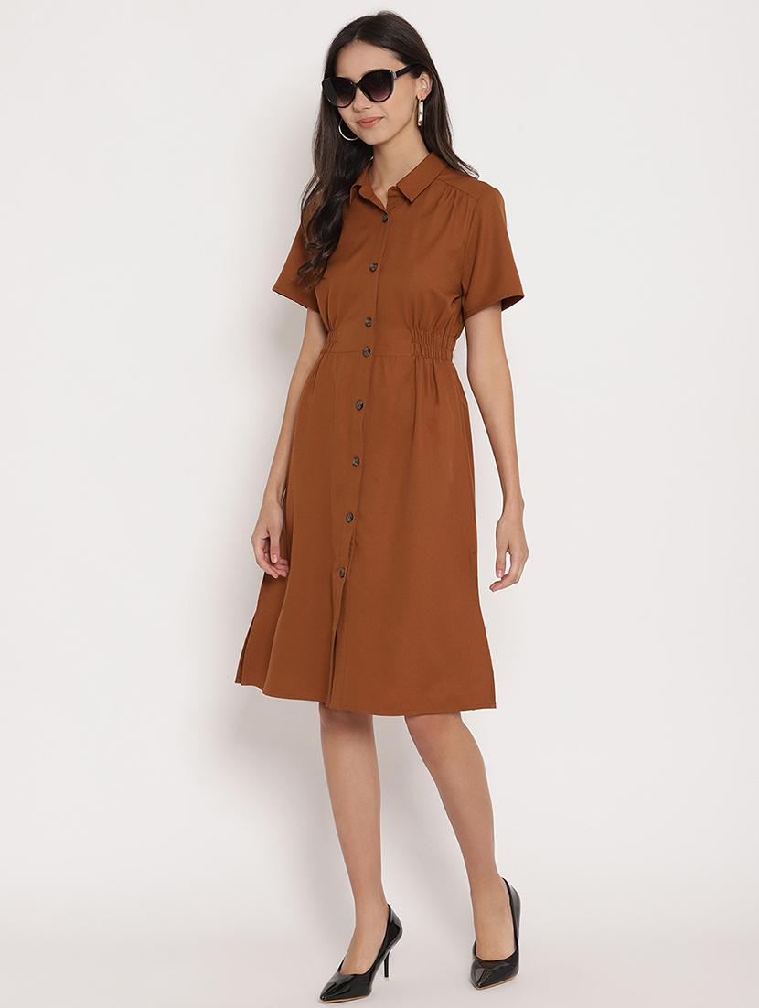 button up solid shirt dress - 17579478 - Zoom Image - 2