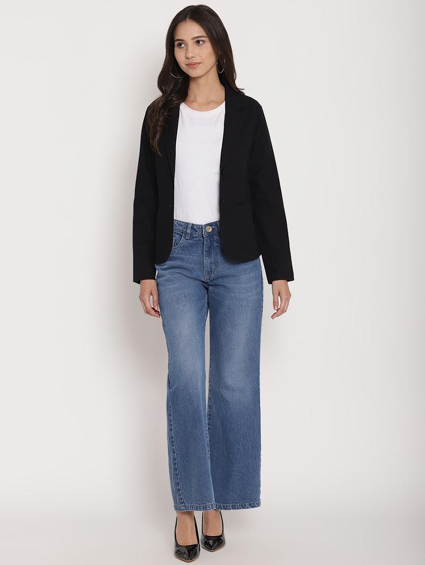 lapel neck solid blazer - 17579496 - Zoom Image - 4