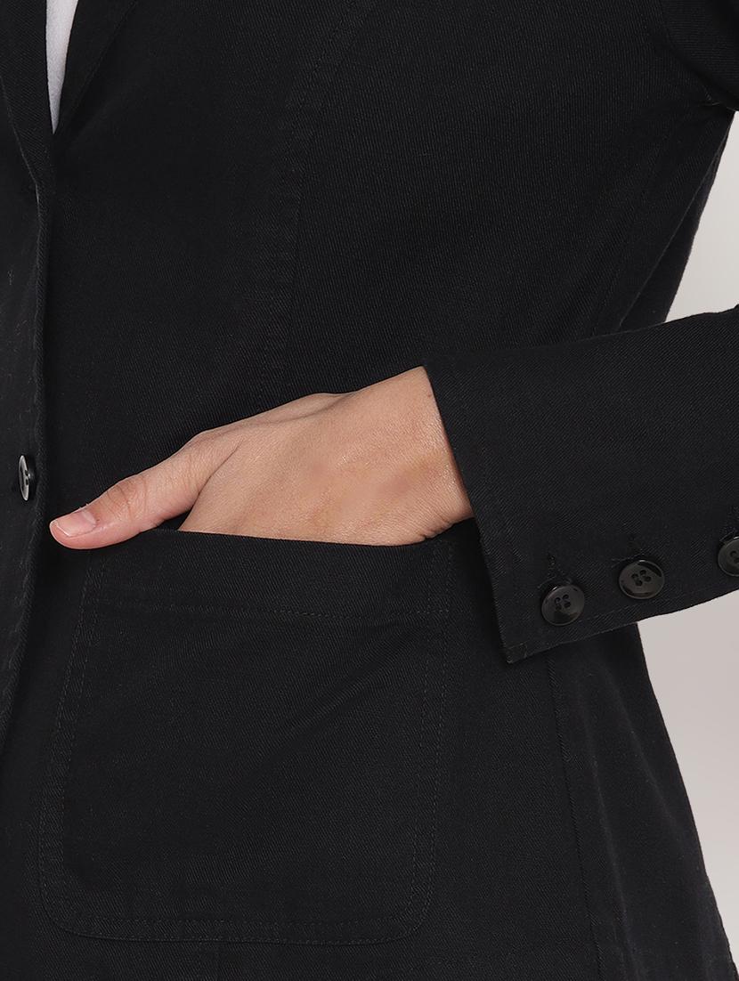 lapel neck solid blazer - 17579496 - Zoom Image - 5