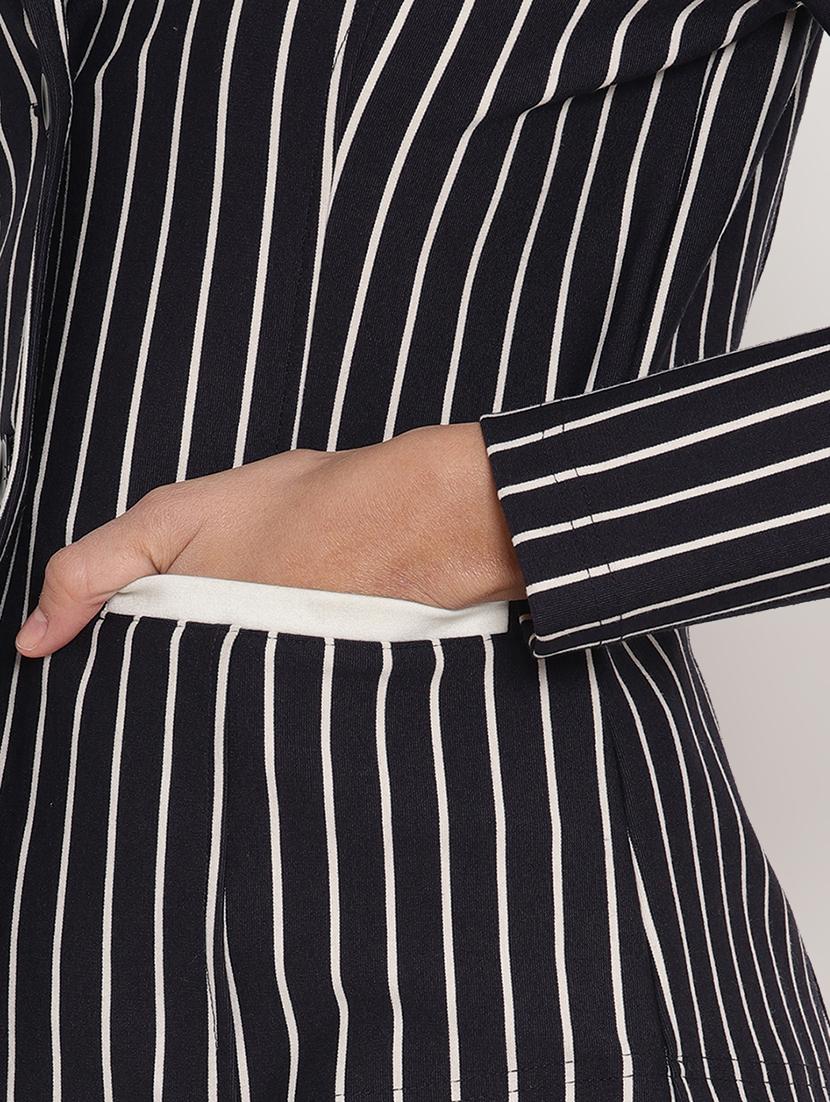lapel neck striped blazer - 17579498 - Zoom Image - 5