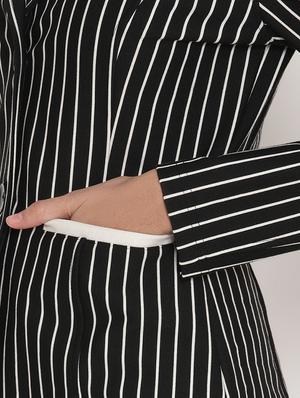 lapel neck striped blazer - 17579499 - Standard Image - 5