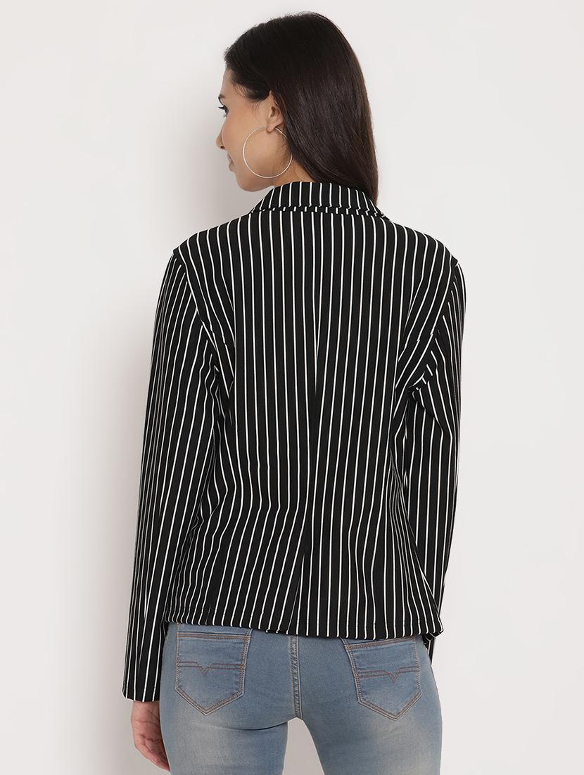 lapel neck striped blazer - 17579499 - Zoom Image - 3