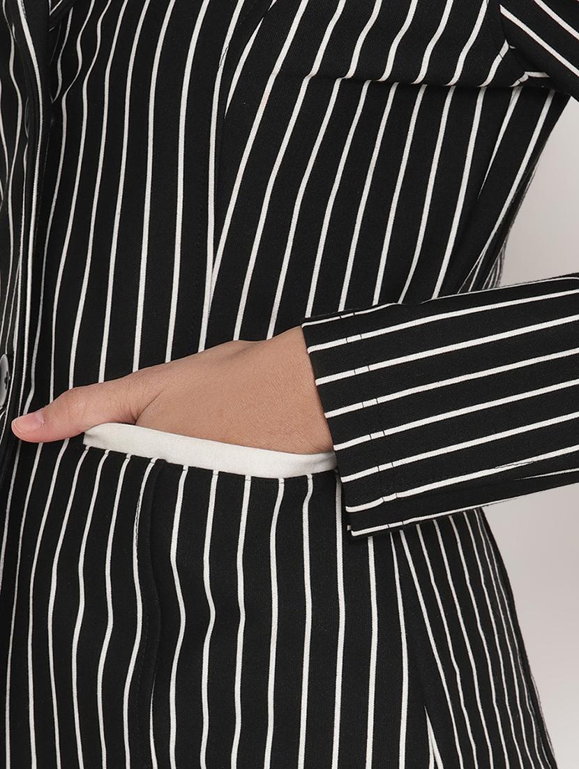 lapel neck striped blazer - 17579499 - Zoom Image - 5