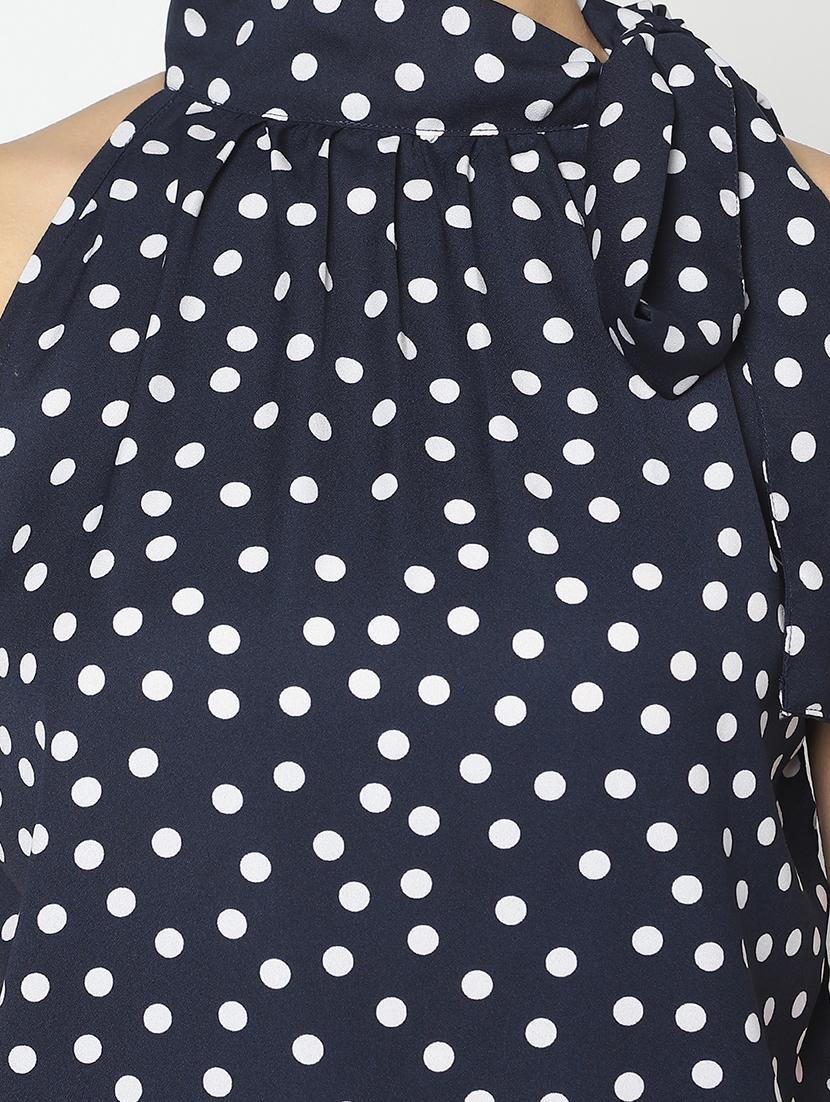 tie up neck polka dot top - 17579967 - Zoom Image - 6