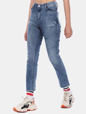 high rise stone washed jeans - 17580151 - Standard Image - 2