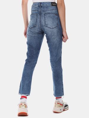 high rise stone washed jeans - 17580151 - Standard Image - 3