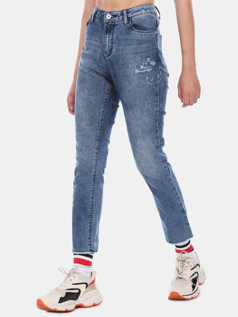 high rise stone washed jeans - 17580151 - Zoom Image - 2
