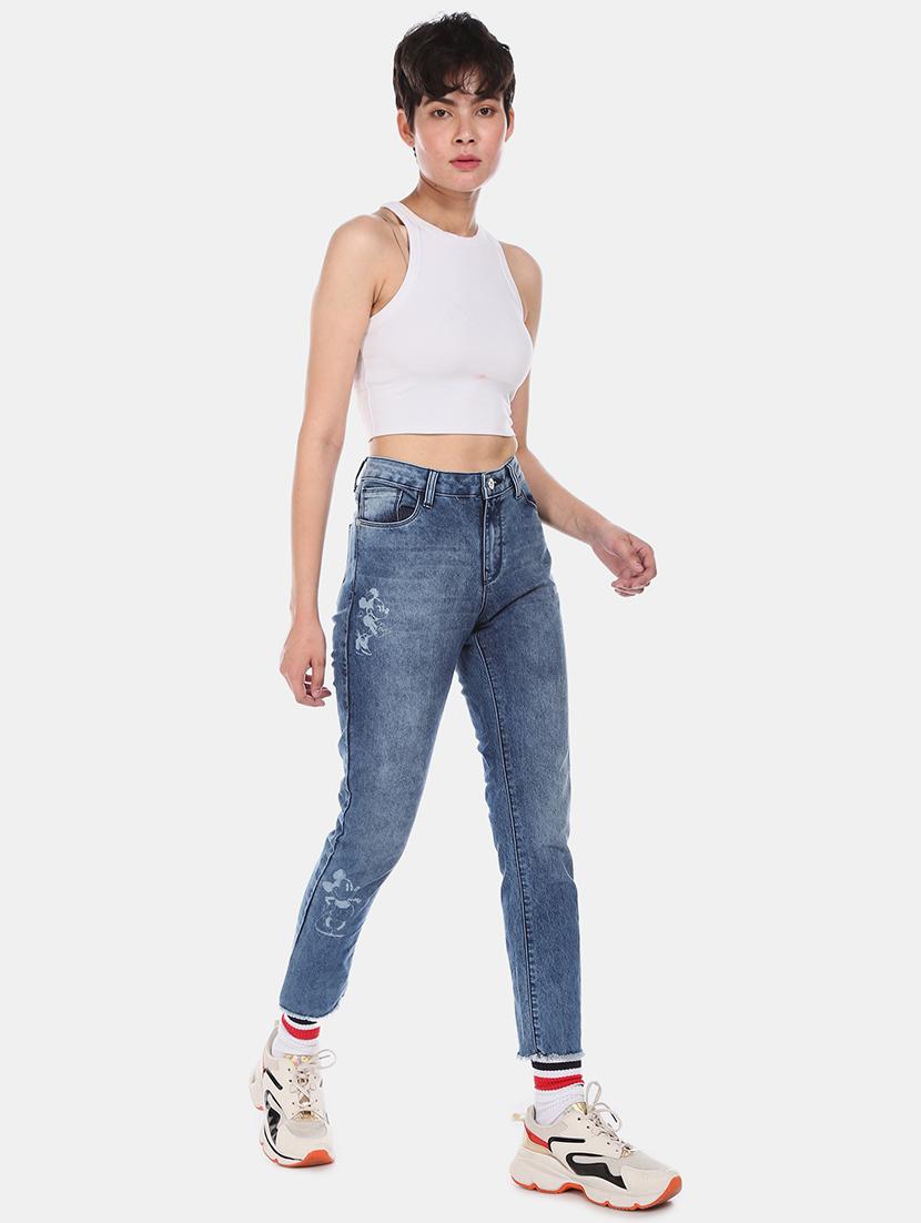 high rise stone washed jeans - 17580151 - Zoom Image - 4