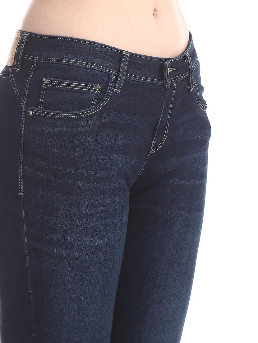 low rise stone washed jeans - 17580161 - Zoom Image - 5