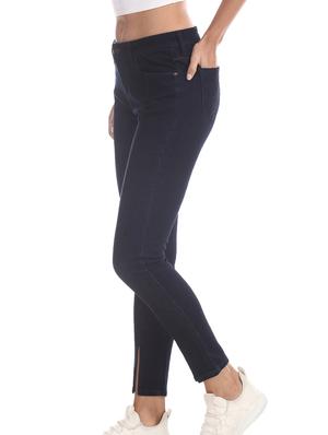low rise solid jeans - 17580174 - Standard Image - 2